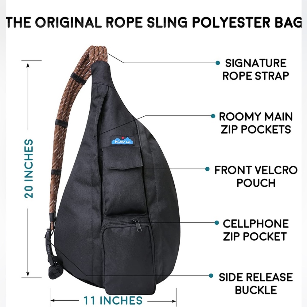 NWOT- KAVU Sling Rope Bag